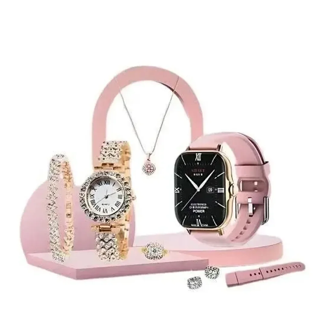 A59 Plus Smart Watch Combo (Watch + Jewelry Gift Set for Girls