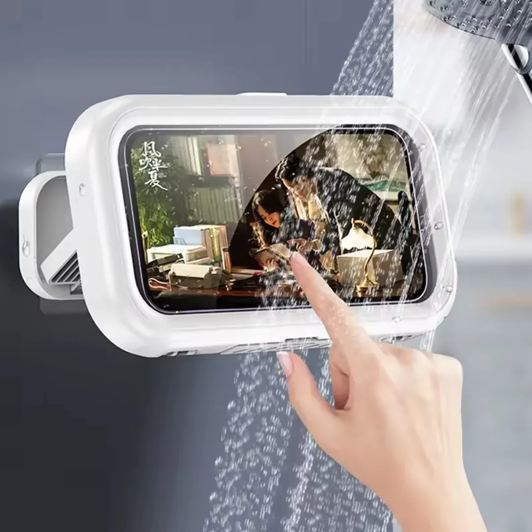 Mobile Phone Waterproof Box (Bathroom/Kitchen Wall Phone Holder